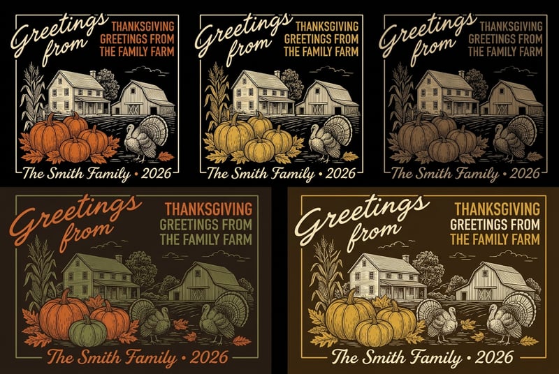 Thanksgiving Farm Greeting Cards