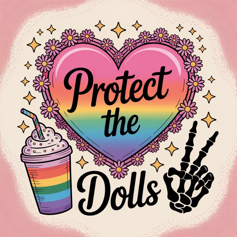 Heart Doodle with Protect the Dolls