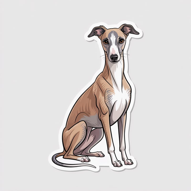 Semi-Realistic Whippet Artwork