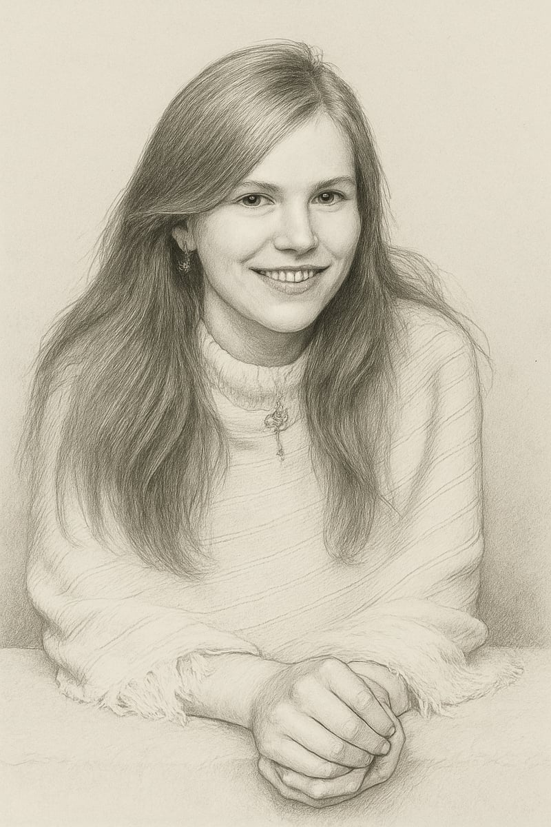 Realistic Sketch of Young Lady