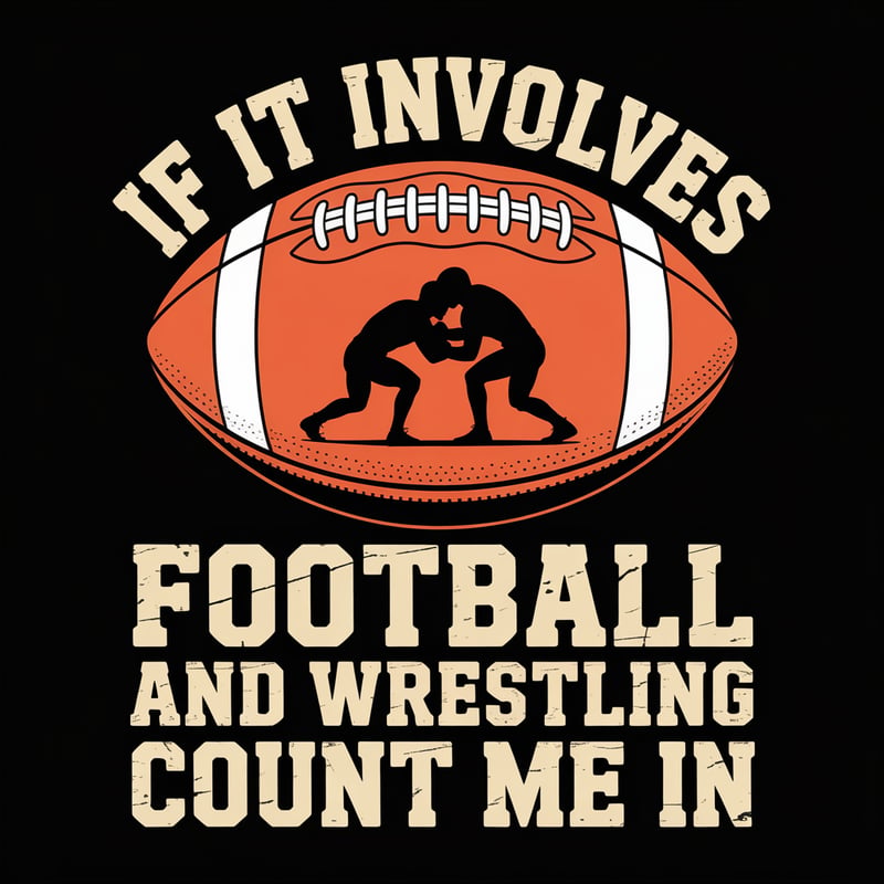 Vintage Football and Wrestling Design
