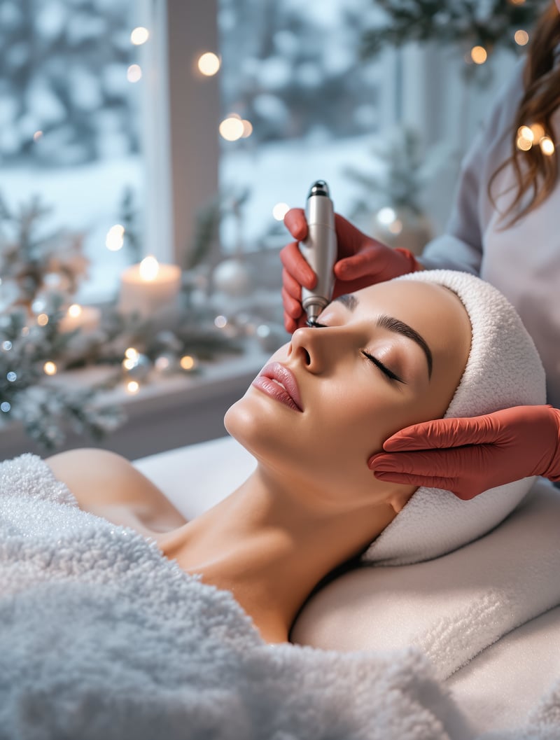 Elegant Winter Beauty Spa Scene