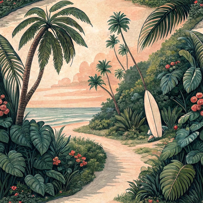 Tropical Path to Hidden Beach