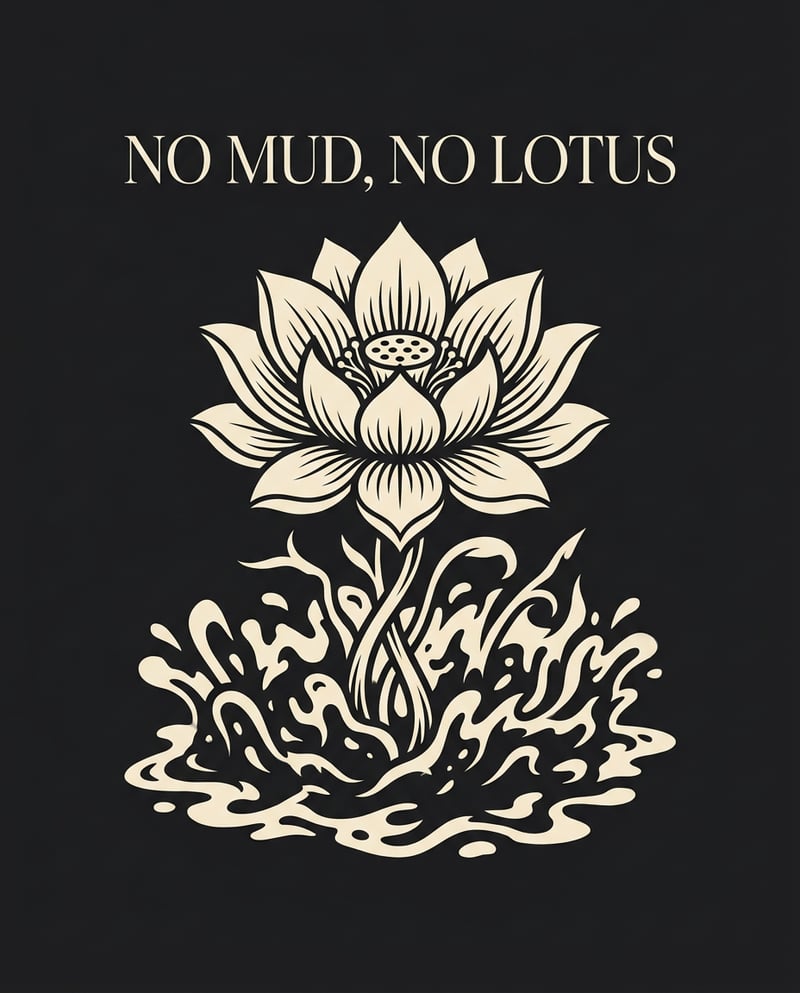 Lotus Blooming Vector T-Shirt Design