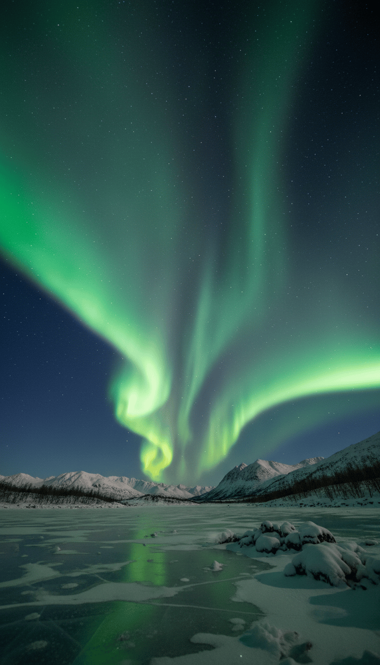 Ultra-Realistic Aurora Borealis Night Sky