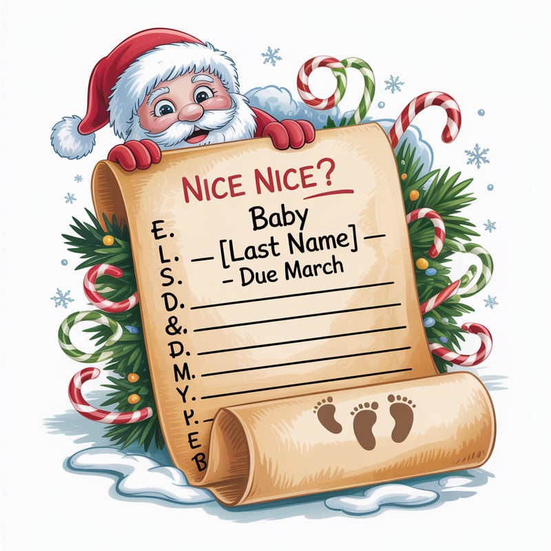 Santa's Naughty & Nice List Art