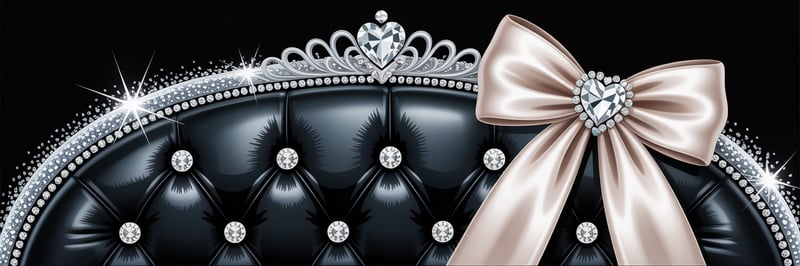 Luxury Black Leather with Crystal Accents