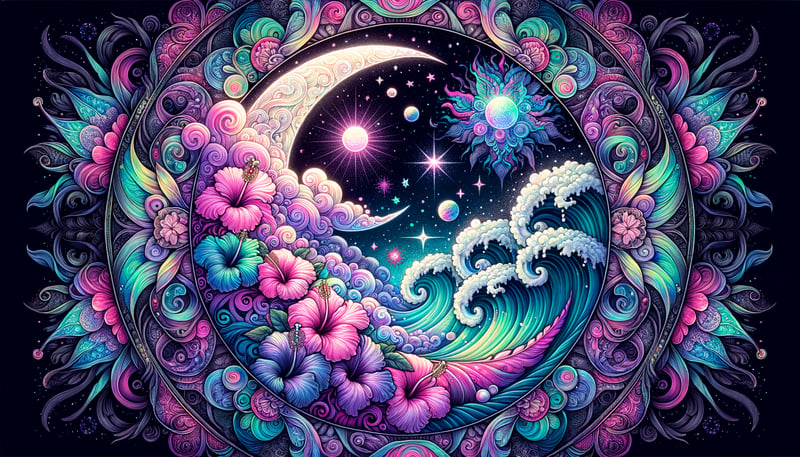 Mystical Celestial Moon Design