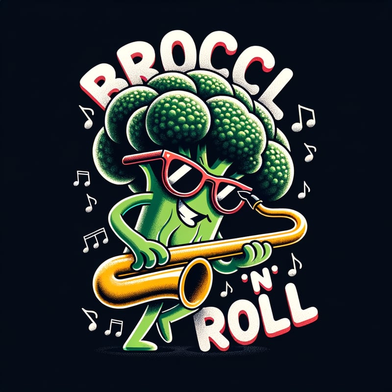 Broccoli Saxophone Cartoon