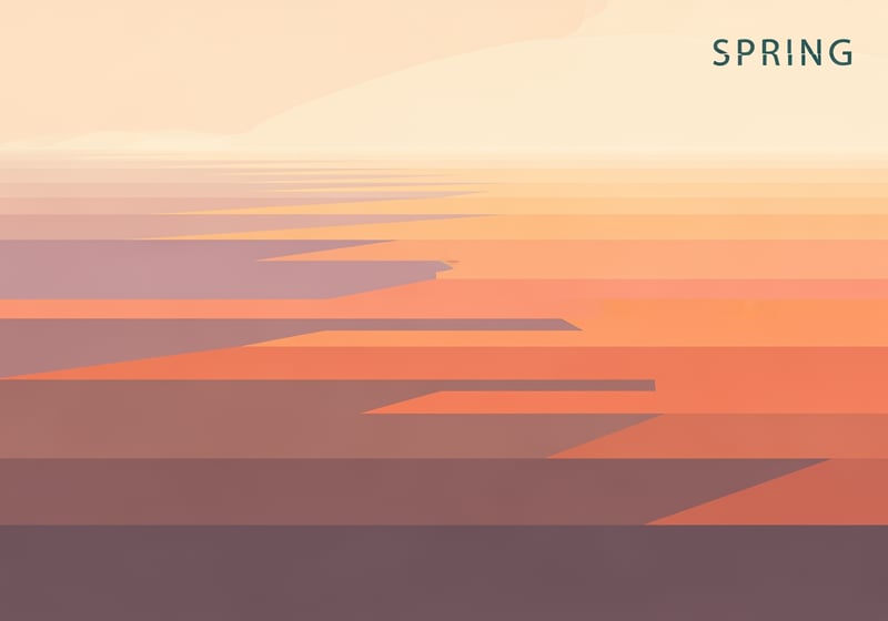 Abstract Spring Break Postcard