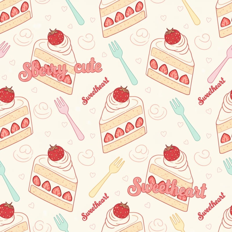 Strawberry Shortcake Seamless Pattern
