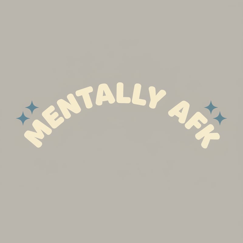 Mentally AFK Vintage Cream Text