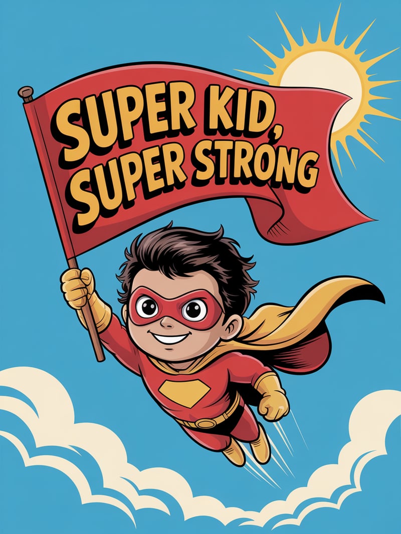 Superhero Child Cartoon Design