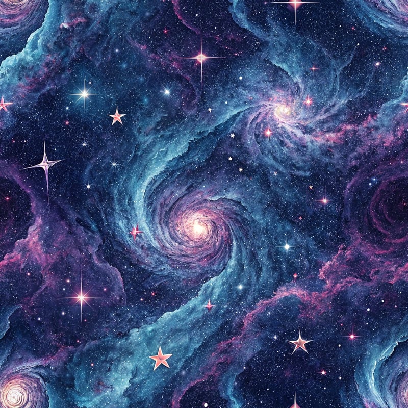 Abstract Celestial Galaxy Pattern