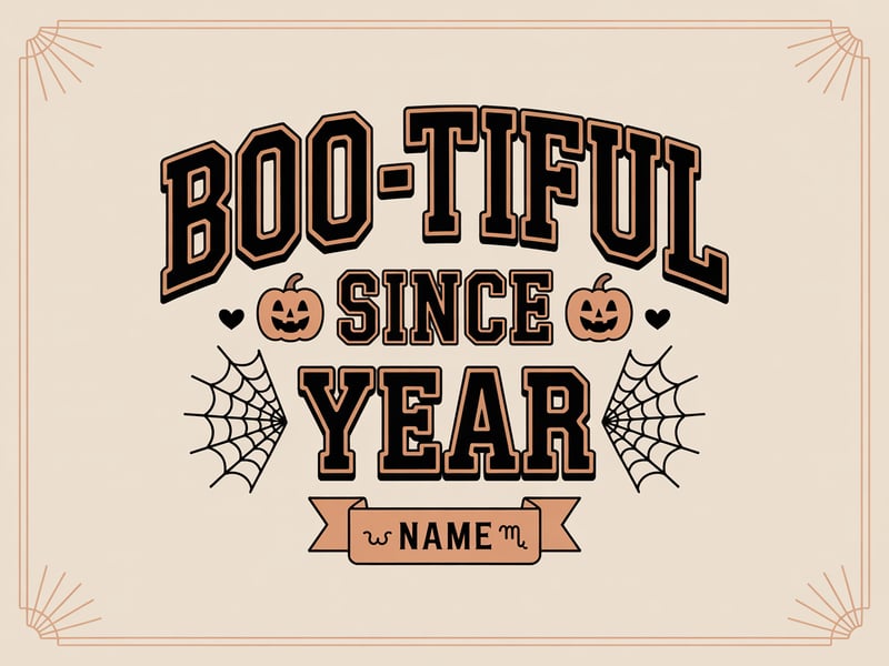 Retro Halloween Crest Design
