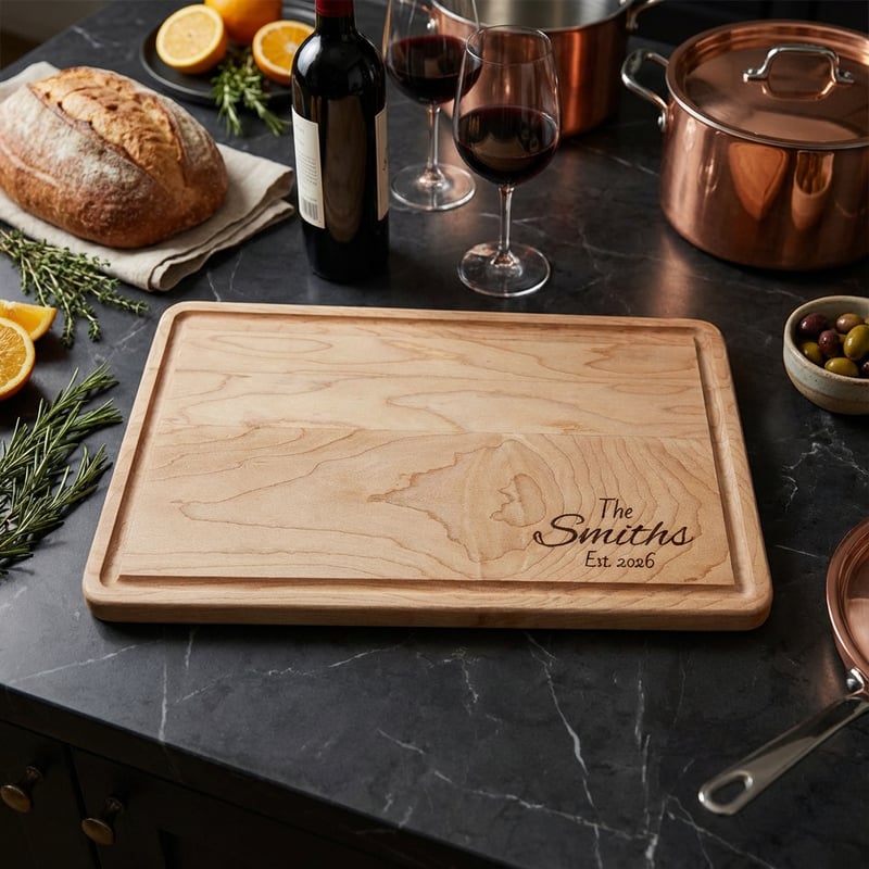 Engraved Cutting Board Luxury Scene