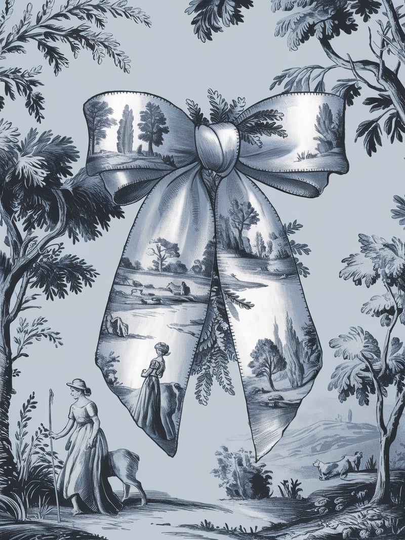 Classic French Toile Bow