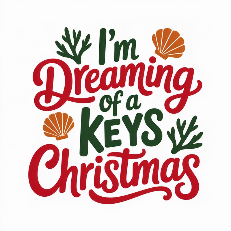 Playful Cartoon Keys Christmas Lettering