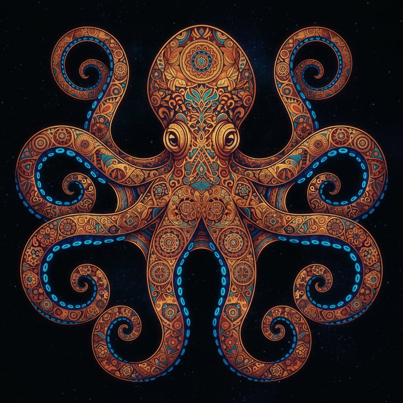 Detailed Octopus Illustration