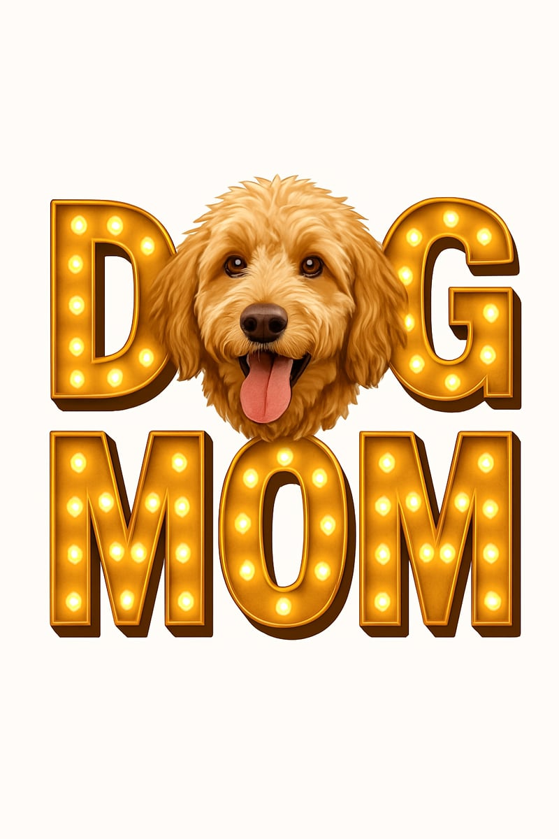 Dog Mom Retro Marquee Design