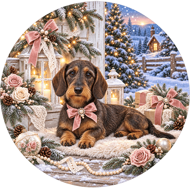 Wild Boar Dachshund Holiday Sublimation