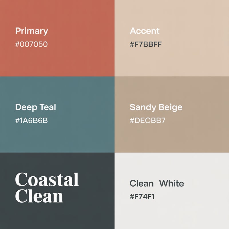 Coastal Clean Brand Color Palette