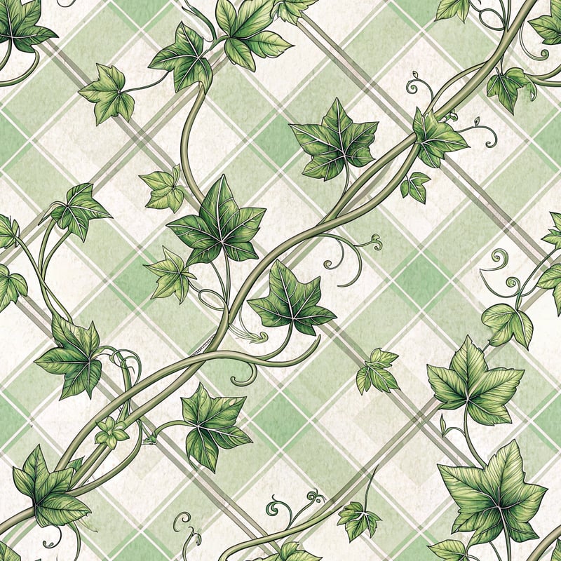 Seamless Sage Green Plaid Pattern