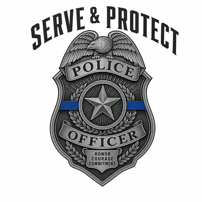 Police Badge T-Shirt Design