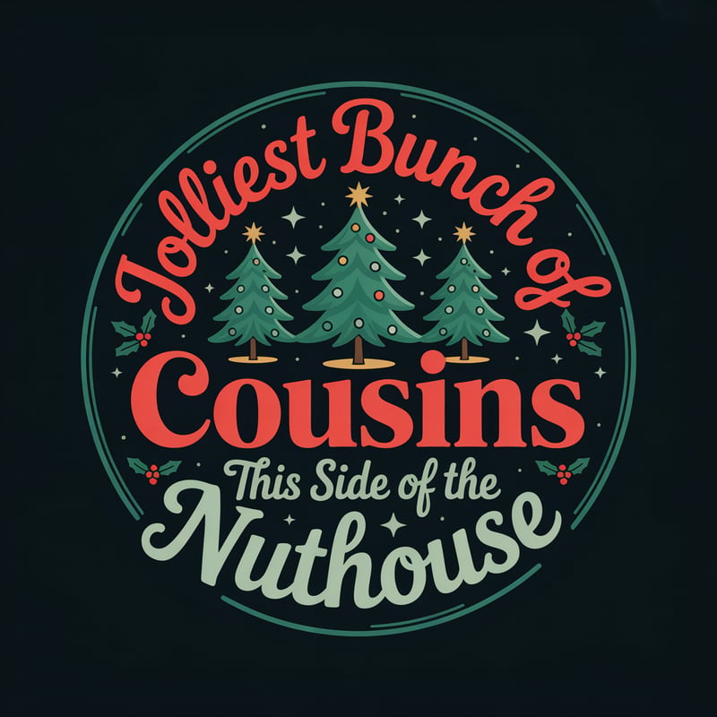 Holiday Logo with Christmas Trees