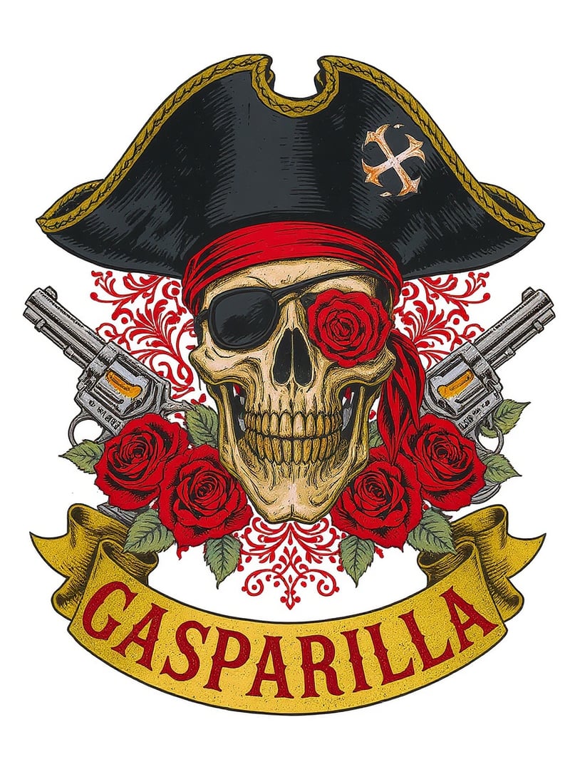 Gasparilla Skull and Roses Crest
