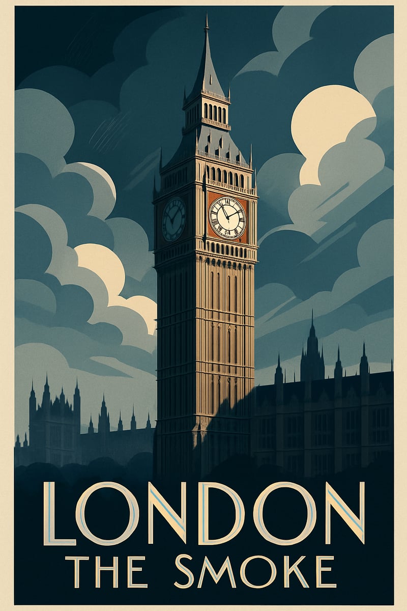 Art Deco London Travel Poster