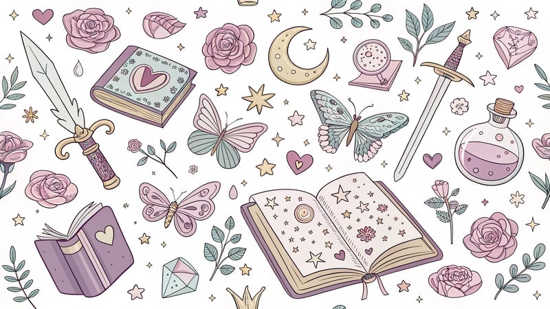Kawaii Hand Drawn Fantasy Pattern