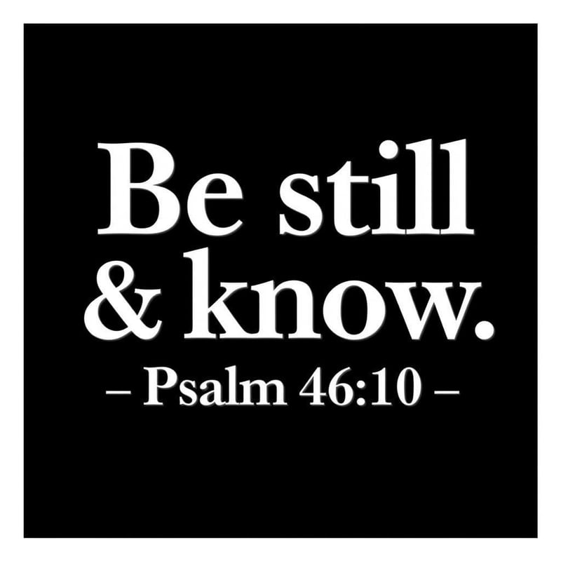 Bold Psalm 46:10 Typography Design