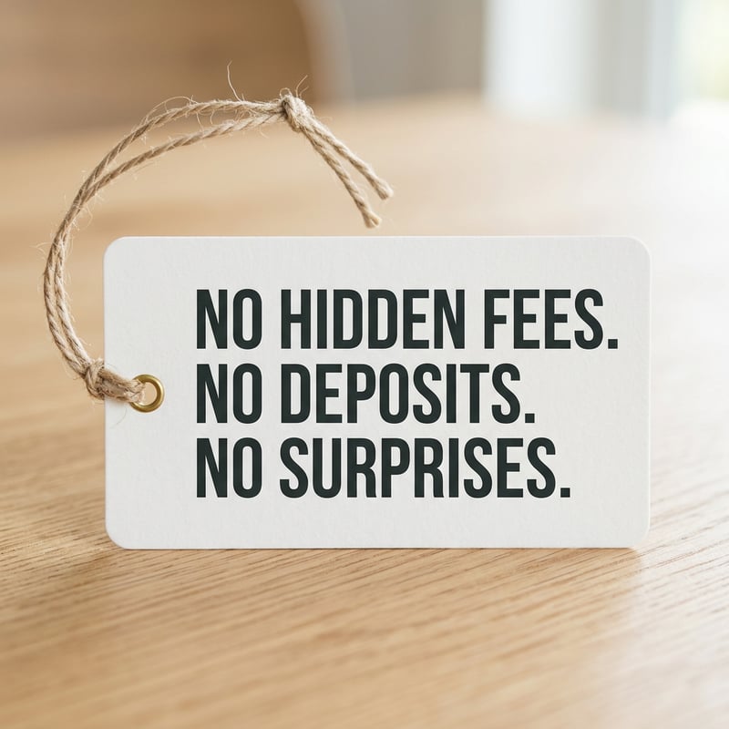 Clean White Price Tag Graphic