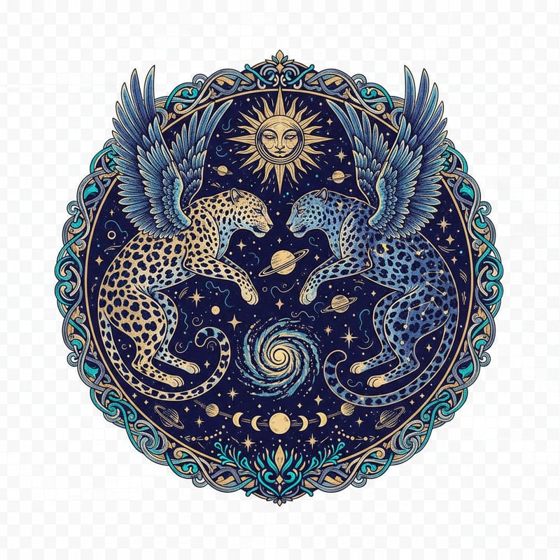 Celestial Spotted Leopards Circle