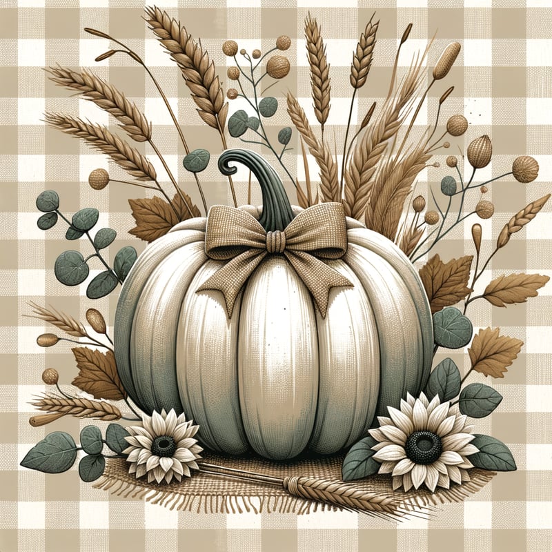 Neutral Fall Pumpkin Tumbler Wrap