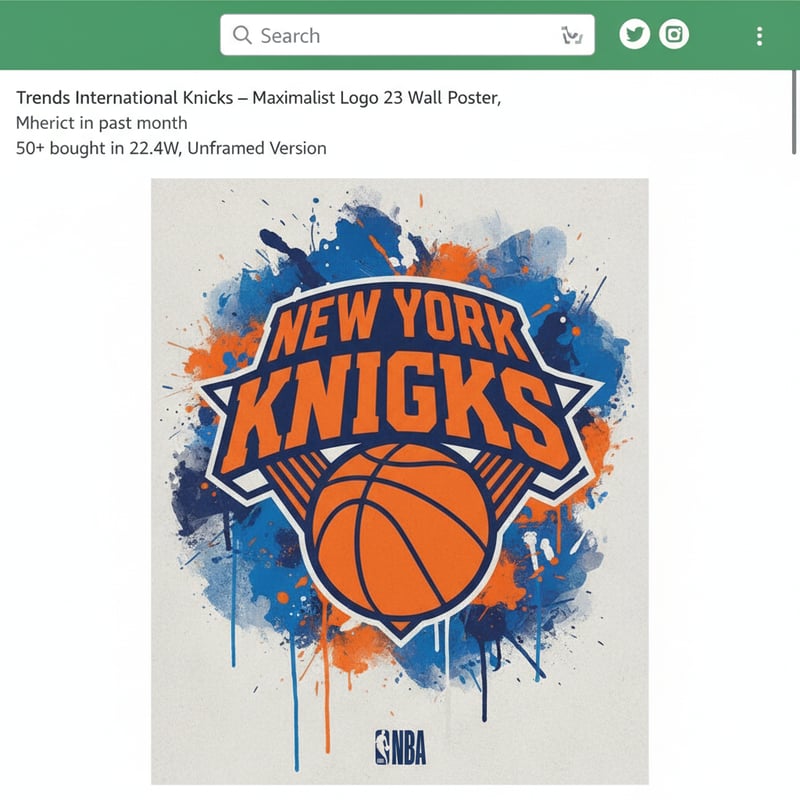 New York Knicks Artistic Wall Poster