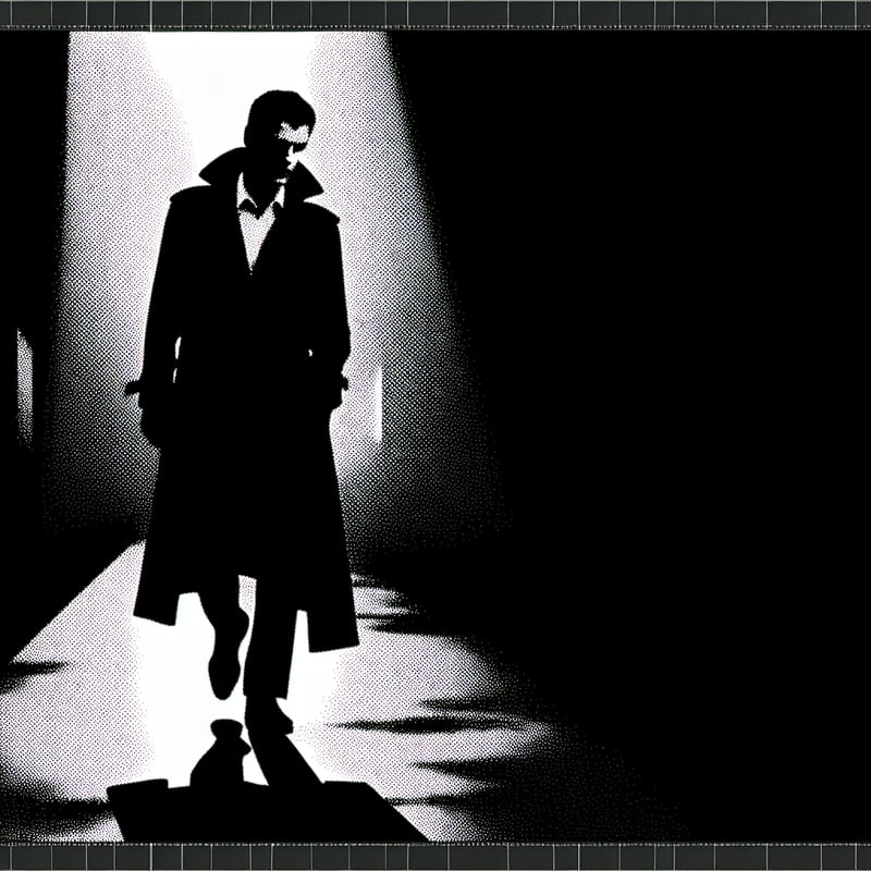 Noir Silhouette in Trench Coat