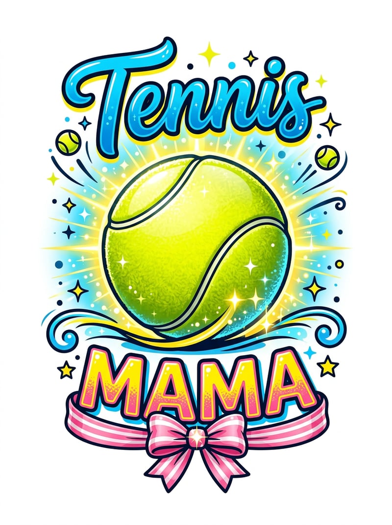 Glossy Tennis Ball Graphic Design