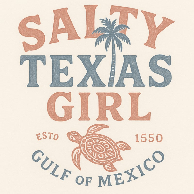 Beachy Salty Texas Girl Design