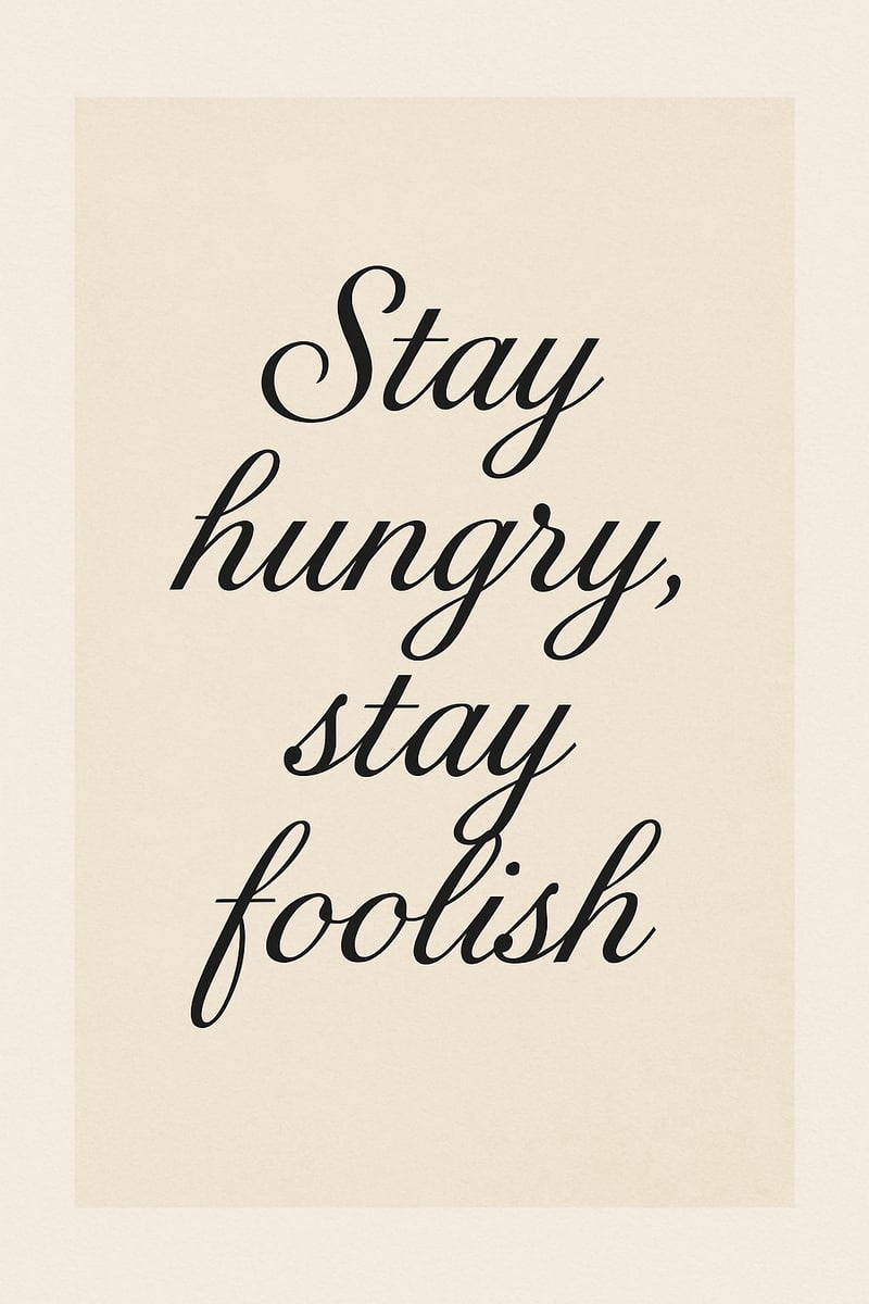 Vintage Quote Print in Cursive Font