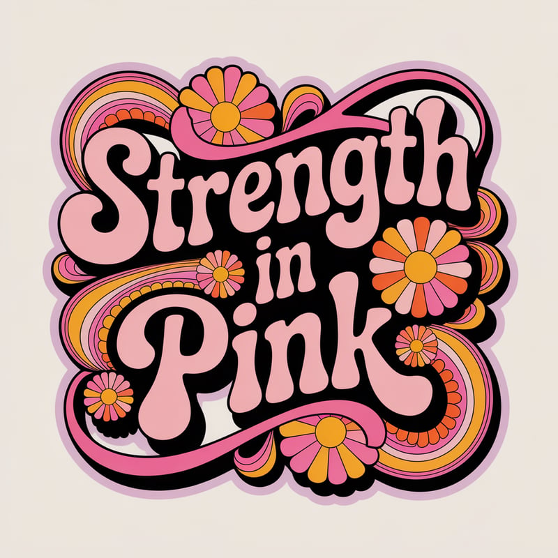 Groovy Retro Strength in Pink Typography