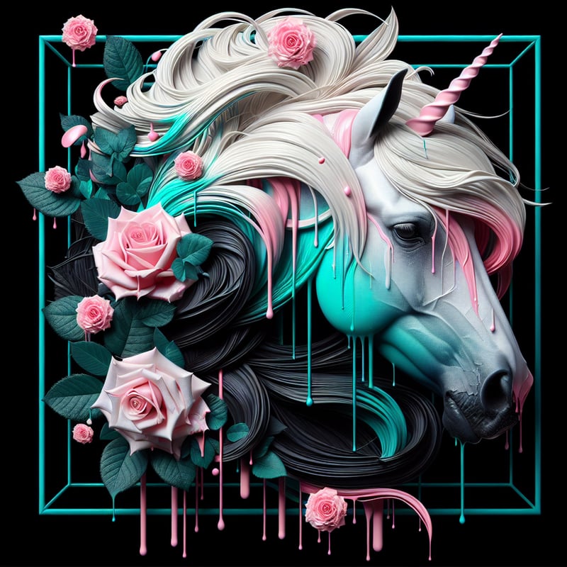Surreal Horse Head Digital Art