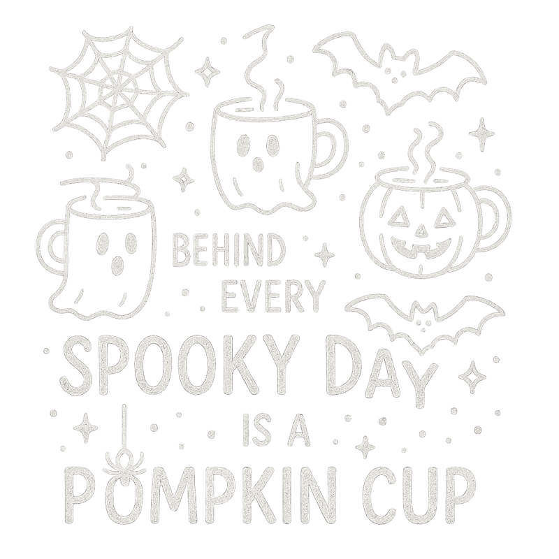 Spooky Coffee Mom Line-Art Tee