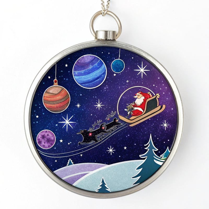 Stained Glass Christmas Ornament