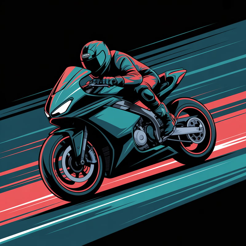 Sleek Sportbike Vector Design