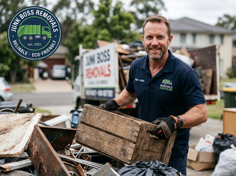 Junk Removal Owner Logo Close-Up