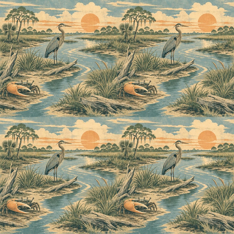 West Florida Marsh Tumbler Wrap