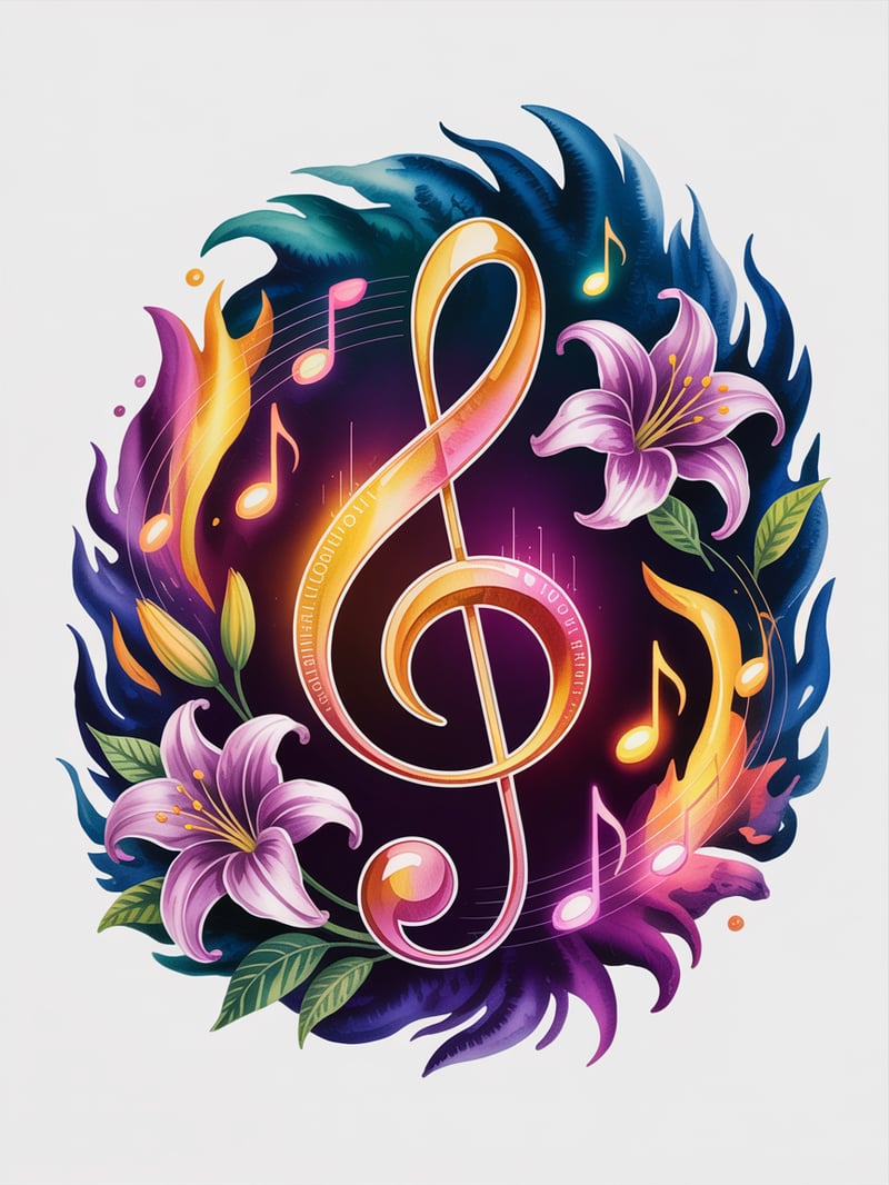 Watercolor Music App Clipart