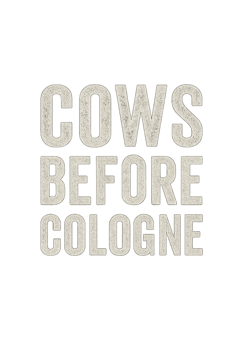 Bold Rustic Cow T-Shirt Design